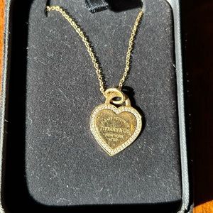 Authentic Diamond Gold Tiffany Necklace